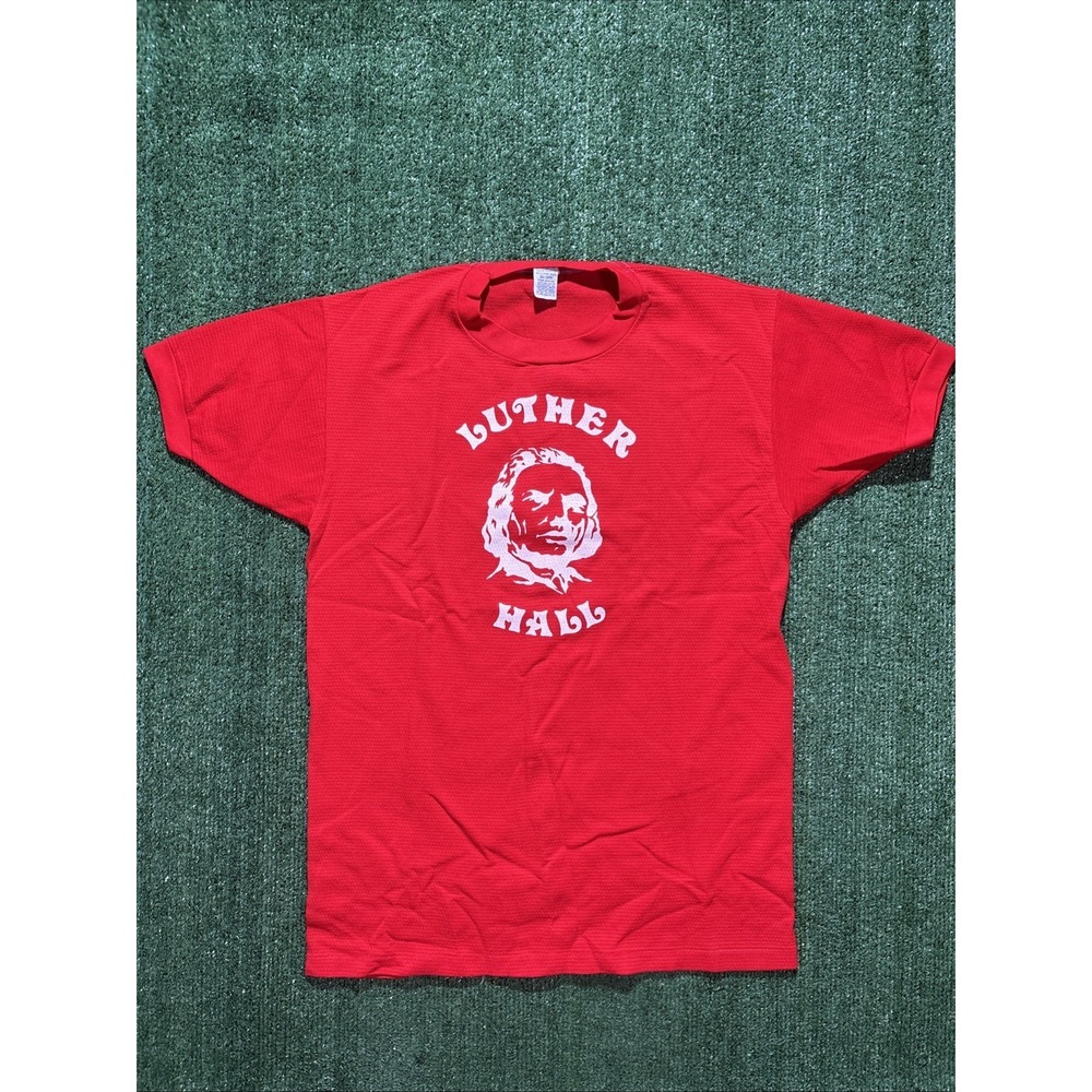 Vintage 70s Baffour Sportswear Luther Hall Red T-shirt Men's XL